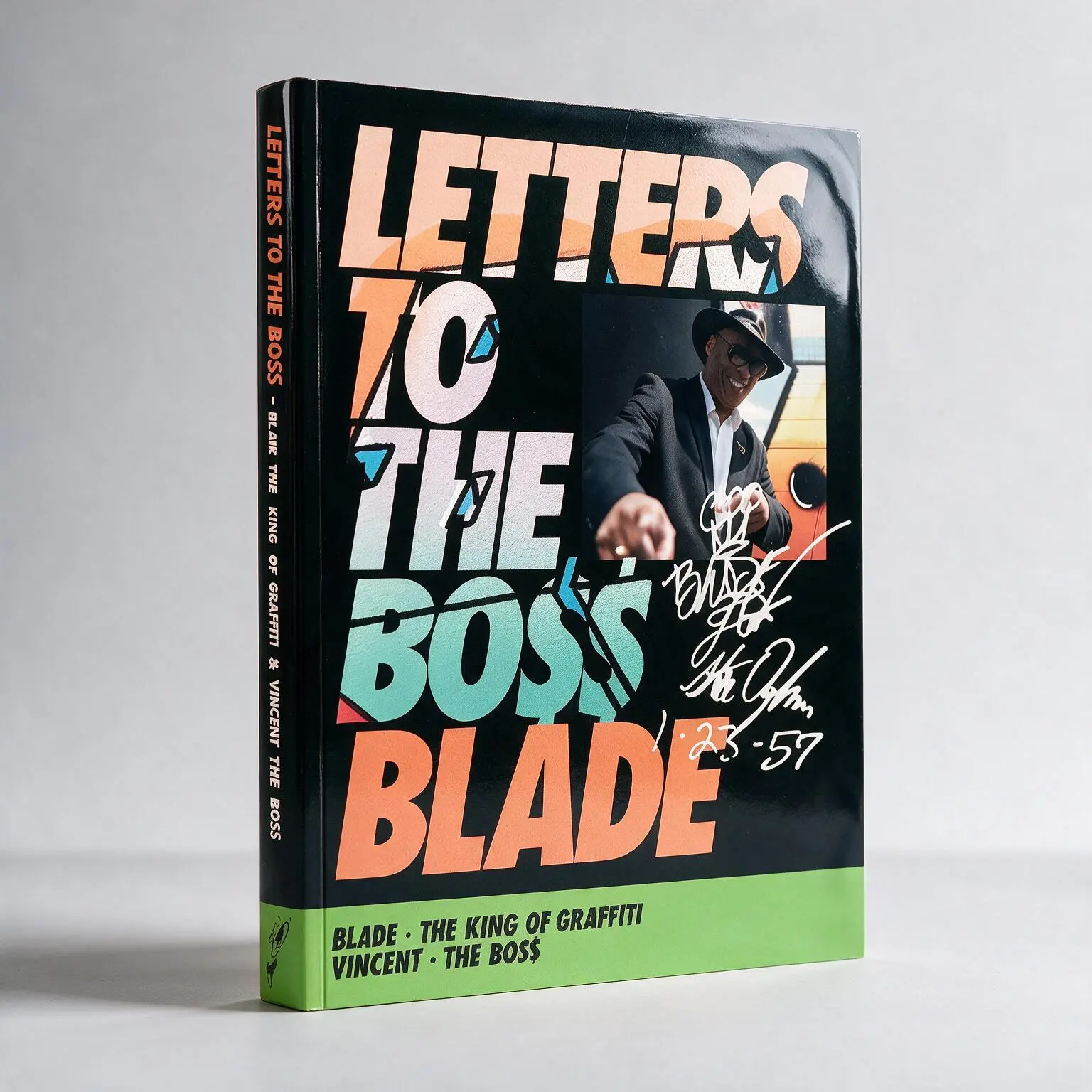 Regular edition of Letters to the Bo$$ with green base, front cover